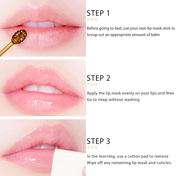 5 PCS Bee Balm Lip Balm Lip Mask Honey Pot, Lip Mask Propolis Moisturizing Lip Balm, Hydrating Prevention Dry and Cracked Lip Scrubs Exfoliator Lip Care (Strawberry&Watermelon&Honey&Apple Lime&Cherry)-VivaGrace Women