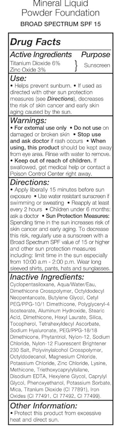 Jolie Mineral Liquid Powder Foundation SPF 15 1 Fl. Oz. Hypoallergenic - For All Skin Types (Pale Beige)-VivaGrace Women