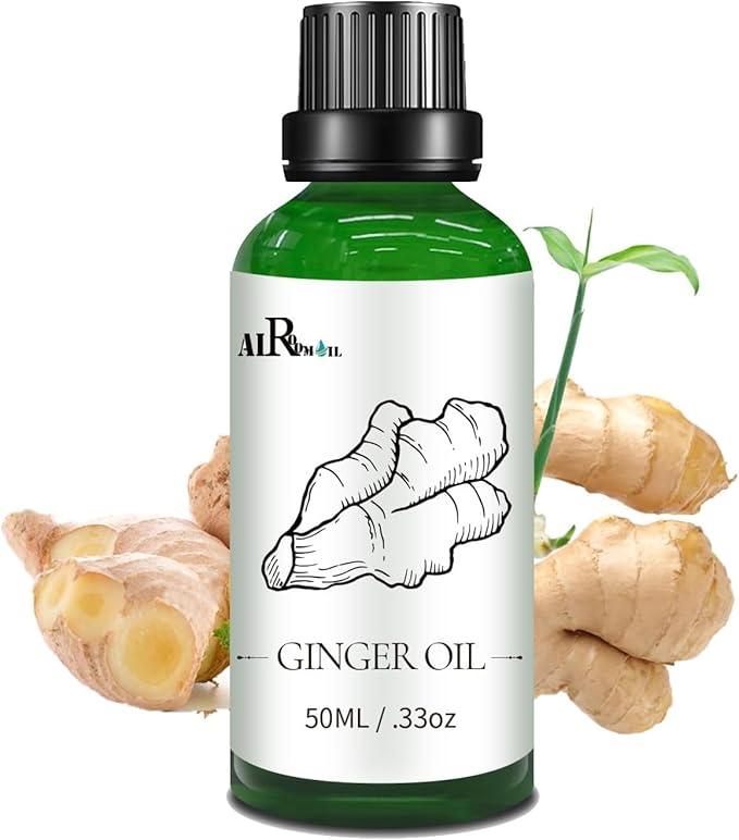 Ginger Essential Oil,Ginger Oil Pure Ginger Massage Oil Ginger Root Oil for Diffuser, Skin, Hair, Massage, Hair, Lymphatic Drainage- 50ml-VivaGrace Women
