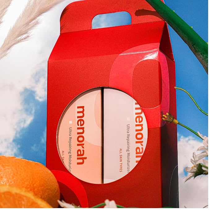 menorah skincare - Ultra Repairing Moisturizer Set, Rich+Lightweight Texture, for Face, Hands, Heels, Elbows Healing, Fast Absorbing Hydration, Relieve itchiness, Meadowfoam Seed Oil, Vitamin E, B3-VivaGrace Women