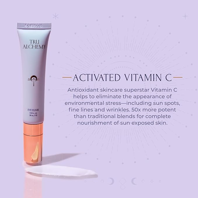 Tru Alchemy Eye Elixir Cooling Eye Treatment Cream - Dark Circle Eye Cream for Puffiness and Bags Under Eyes - Caffeine, Hyaluronic Acid, Vitamin C (2-Pack)-VivaGrace Women