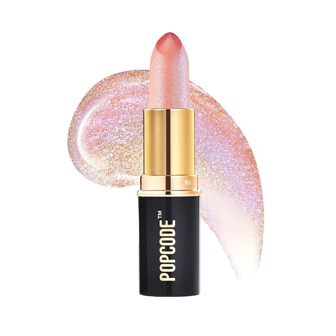 pH Lip Balm, Color Changing Lipstick and Tinted Lip Balm Chapstick, Vegan & Cruelty Free Glitter Lipstick Lip Gloss, Hydrate & Nourish with JOJOBA and MEADOWFOAM SEED OIL, #003 Pink Crystal-VivaGrace Women