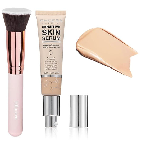 2024 New PHOERA Foundation Makeup for Mature Skin, Wrinkles Matte Natural Finish for a Flawless Complexion (N02 Nude)-VivaGrace Women