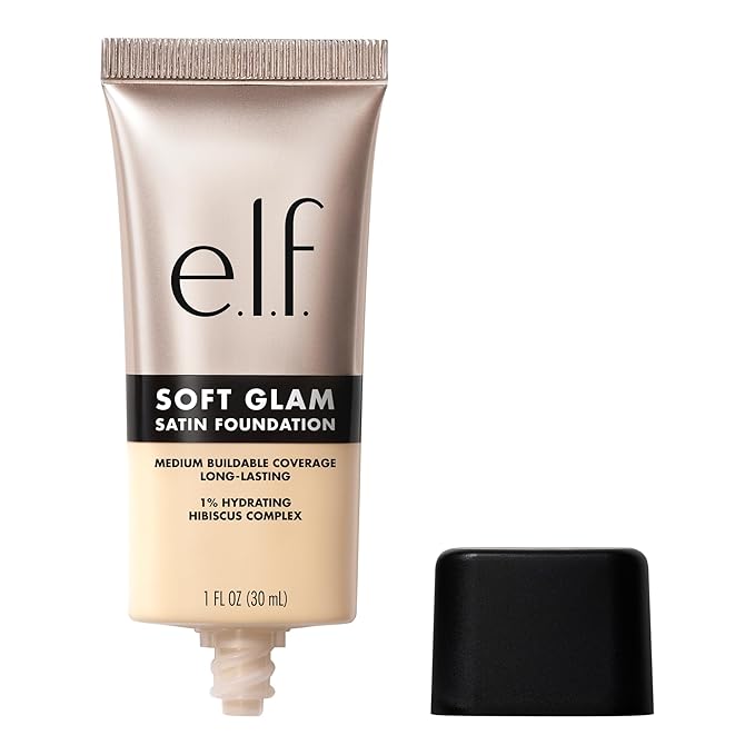 e.l.f. Soft Glam Foundation, Medium Coverage, Long-Lasting & Buildable Foundation For A Smooth, Satin Finish, Vegan & Cruelty-Free, 12 Fair Warm-VivaGrace Women