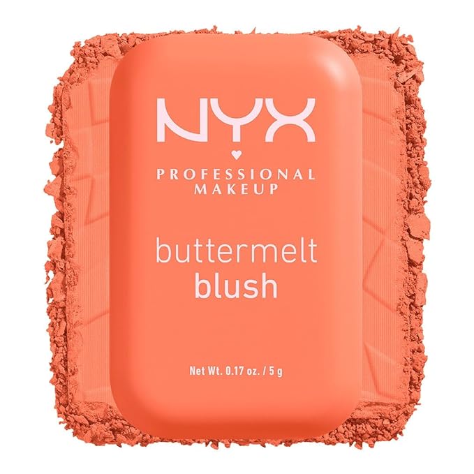 NYX PROFESSIONAL MAKEUP Buttermelt Powder Blush, Fade and Transfer-Resistant Blush, Up to 12HR Make Up Wear, Vegan Formula - Sooner The Butta-VivaGrace Women