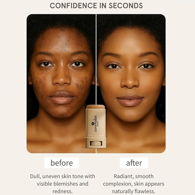 Cove Balm Beauty Skin Tint,Solid Tinted Serum Boosted Skin Tint Balm, Facial Color Correct, Radiant & Dewy Finish, Face Tinted Foundation, Covebalm Foundation Stick For Face Makeup (#01)-VivaGrace Women