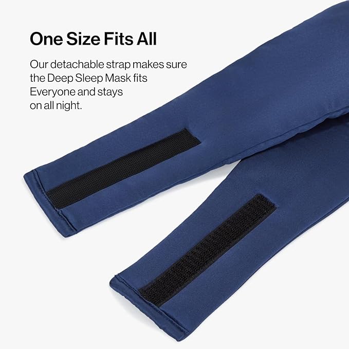 Dore & Rose Deep Sleep Mask Light Blocking, 23 Momme Mulberry Silk Eye Mask, Ultra Soft, Adjustable - Travel Sleeping Mask for Men & Women - Dark Blue-VivaGrace Women