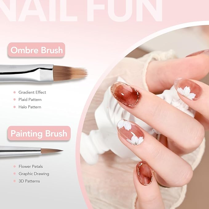 GAOY 6 Pcs Nail Art Brushes, Nail Design Tools for Nail Detail Painting, French Liner and Dotting Pens for Nail DIY-VivaGrace Women