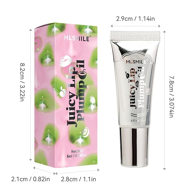 Roll On Plumping Lip Gloss, Spicy Lip Lip Oil, Lifter Gloss, Hydrating, Volumizes&High-Shine Lip Plumping Lip Glass Mirror Lip Glaze Lipstick, Plump& Pout Lip Plumper for Women Girls (#01)-VivaGrace Women