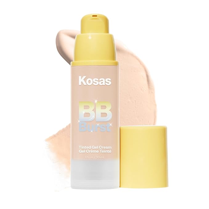 Kosas BB Burst Tinted Face Gel Cream - Supports Healthy CollagenSmoothes Skin, Hydrates & Moisturizes - Lightweight Buildable Coverage - Light Cool 13, (1 Oz/30 ML)-VivaGrace Women