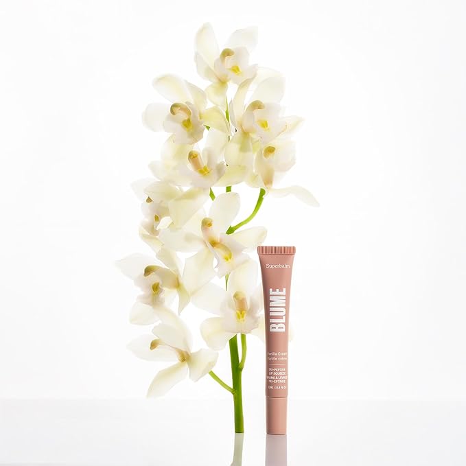 Blume Tri-Peptide Vanilla Lip Balm - Superbalm Lip Moisturizer with Shea Butter and Squalane to Deeply Hydrate & Heal Dry, Cracked Lips - Cruelty Free & Vegan Lip Plumper (0.4 Fl Oz)-VivaGrace Women