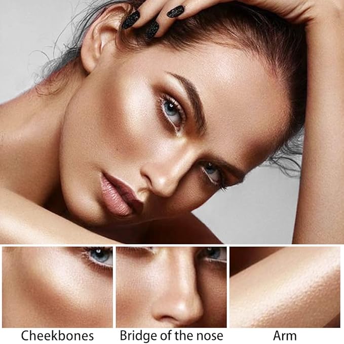 evpct 2Pcs Face Cream Contour Sticks Makeup Highlighter Highlight Brown Creme Cheek Contour Sticks contorno en crema Bronzer Bronzing Foundation Stick Kit Powder Shadow Shading Face Contour 05&08-VivaGrace Women