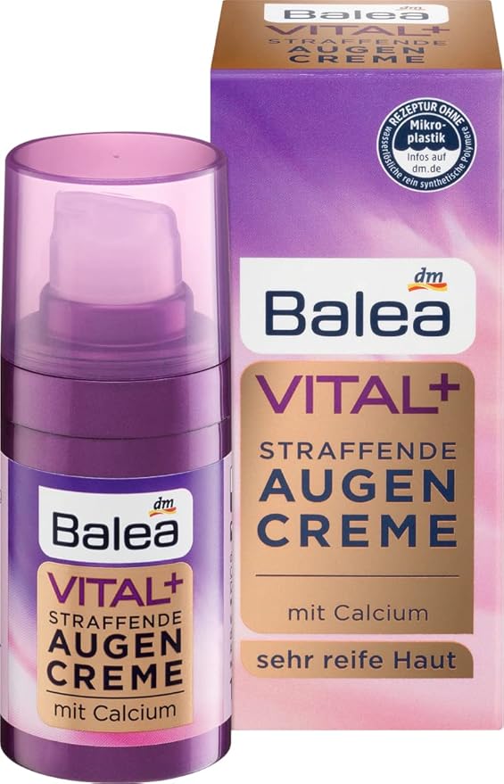 Balea Eye cream VITAL + Firming Eye Cream, 15 ml (Age: +50)-VivaGrace Women