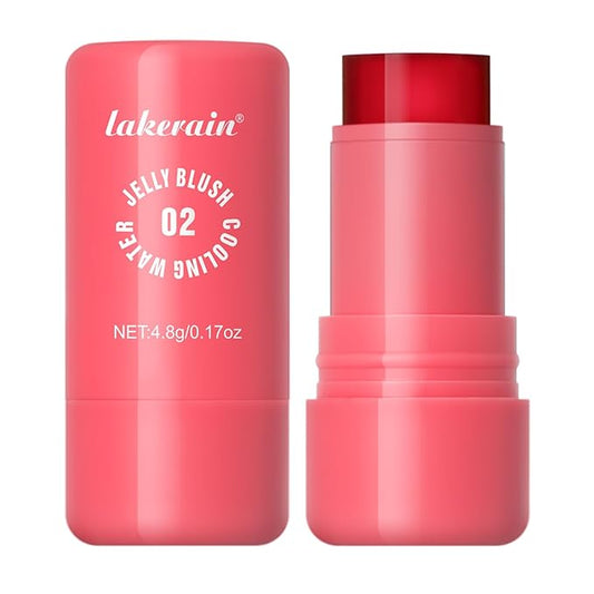Multi-Use Cooling Water Jelly Blush/Lip Tint & Eye Shadow - Sheer Stain withBuildable Watercolor Finish - Long-Lasting Moisture - 1,000+ Swipes Per Stick - Jelly Texture for Lip & Cheek (Red)-VivaGrace Women