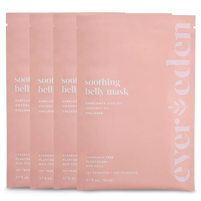 Evereden Soothing Belly Mask - 4 Belly Masks for Pregnant Women 2nd & 3rd Trimester - Hydrating, Nourishing, & Soothing Pregnancy Skin Care Belly Masks - Clean & Vegan Pregnancy & Maternity Products-VivaGrace Women