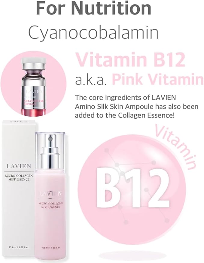 Lavien Micro Collagen Mist Essence - Hydrating Facial Spray, Redness and Smooth Skin - Suitable All Skin Types - 3.38 Fl Oz Bottle-VivaGrace Women