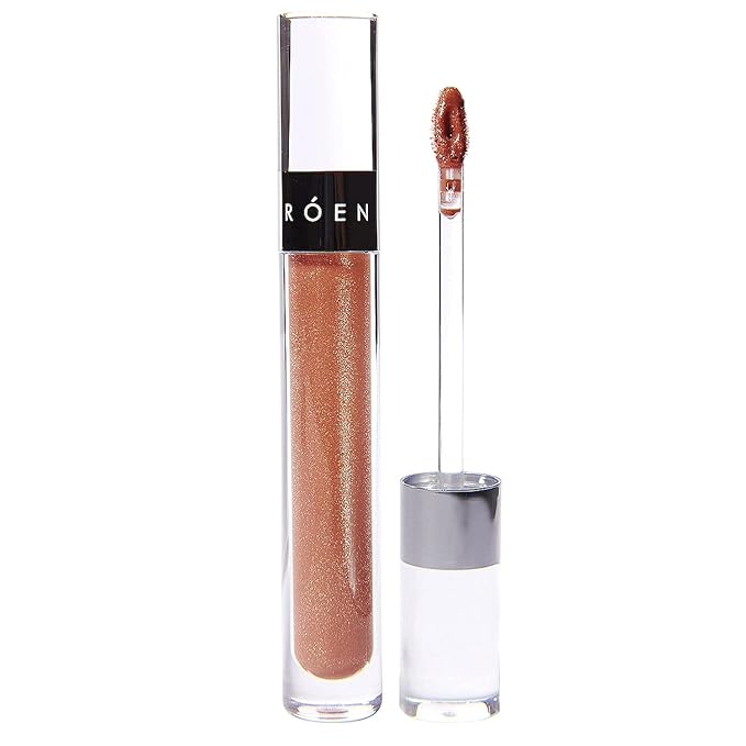 ROEN - Natural Kiss My Liquid Lip Balm Shimmer | Vegan, Cruelty-Free, Clean Makeup (BOWIE - Shimmery Nude-Rose)-VivaGrace Women