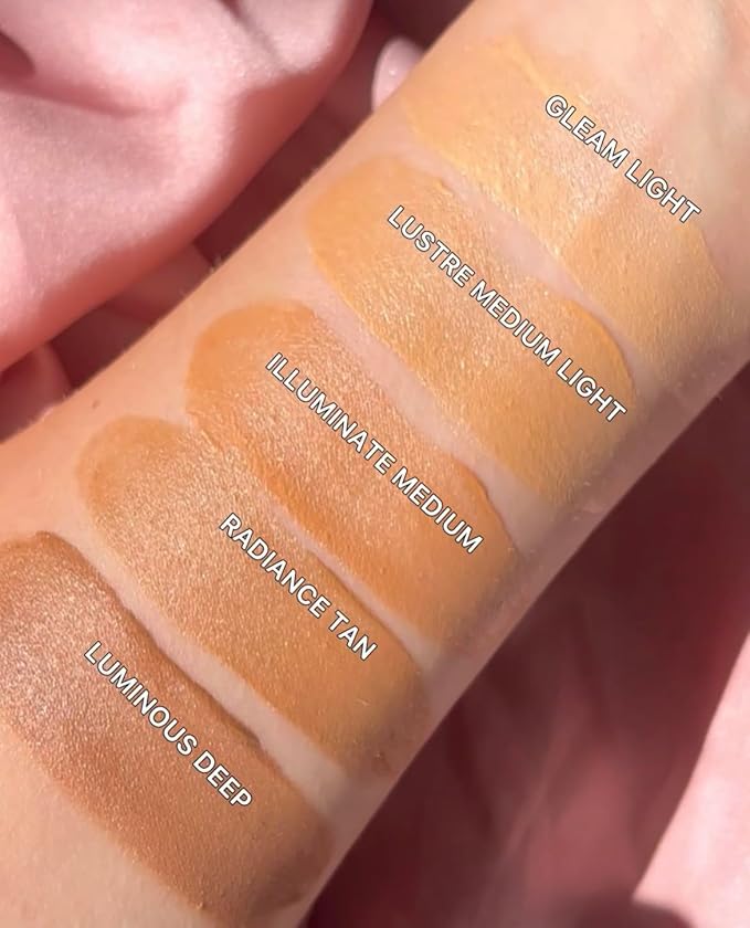 Revolution, Bright Light Face Glow, Lightweight & Brightening Multi-Use Skin Tint, Illuminating and Natural Glow Finish, Gleam Light, 0.77 Fl. Oz-VivaGrace Women