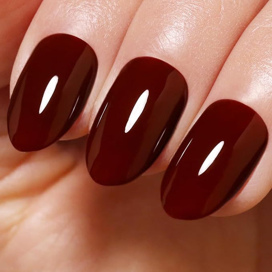 Imtiti Dark Red Gel Nail Polish, 1 Pcs 15ml Maroon Red Color Autumn Winter Gel Polish UV LED Soak Off Nail Art Manicure Salon DIY at Home Gift for Women Girl