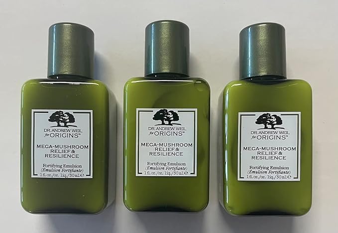 Origins Dr. Weil Mega-Mushroom Relief and Resilience Fortifying Emulsion 1 oz Set of 3-VivaGrace Women