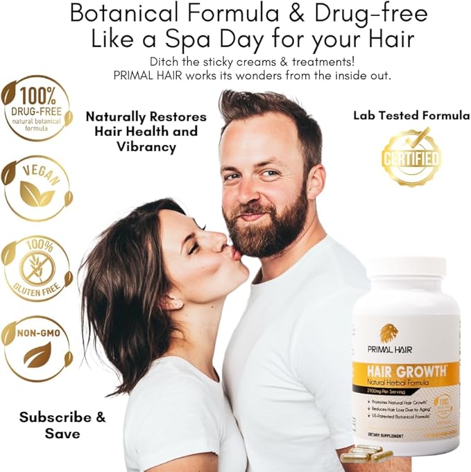 3 PK- 100% Natural Growth Treatment, Reduces Hair Loss, US Patented Formula Proven Effective for Men & Women, 100% Vegan, Non-GMO, 90-Day Supply, 3 Pack-VivaGrace Women