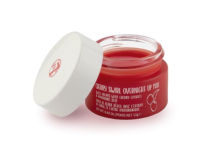 W7 Sweet Dreams Overnight Cherry Swirl Lip Mask - Cherry Extract & Hyaluronic Acid - For Hydrated, Full Looking & Irresistible Lips-VivaGrace Women