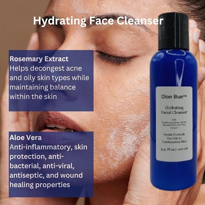 Daily Balancing Skincare Set (3 Pcs) Gift Set, Cleanser, Toner, Serum, Hyaluronic Acid, RoseExtract, Acne Prone Skin Soothing, Regenerating, Hydrating, Anti Aging Skin Care Routine, Vegan-VivaGrace Women