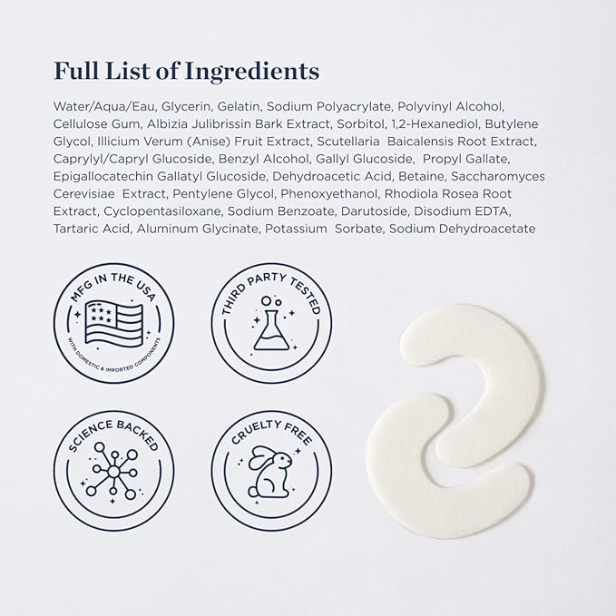 Ultra Firm Lifting Eye Mask- Visibly Lift, Tighten, Contour Eye Area for Wrinkles, Dark Circles- Skin Smoothing & Brightening- Visibly Reduce Signs of Aging w/Rhodiola Rosea Extract-VivaGrace Women