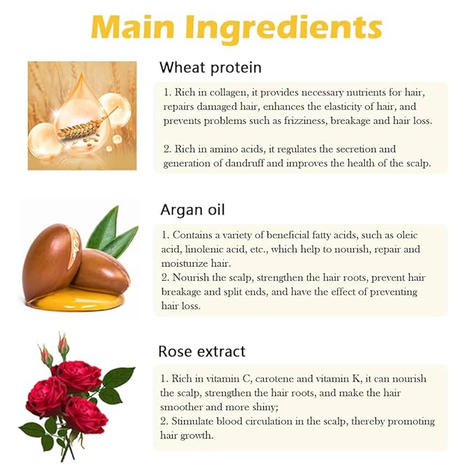 Moroccan Hair Treatment Masks, Hydrating Argan Oil Hair Mask, Collagen Hair Treatment, Deep Conditioning Hair Mask for Dry Damaged Hair-VivaGrace Women