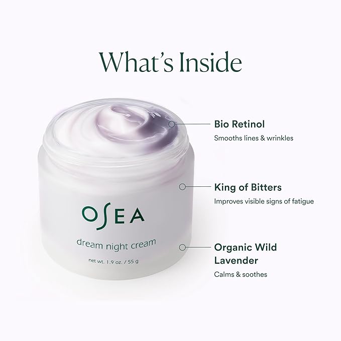 OSEA Dream Night Cream - Anti-Aging Hydrating Face Cream with Algae-Derived Bio Retinol - Plumps, Firms, & Smooths Line and Wrinkles-VivaGrace Women