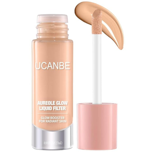 UCANBE Halo Glow Liquid Filter, Face Complexion Booster For Radiant Skin All Day Longwear, Soft-Focus Look Sodium Hyaluronate Vegan & Cruelty-Free - 0.91OZ Fair-VivaGrace Women