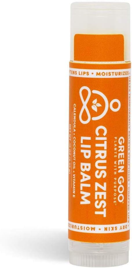 Green Goo All-Natural Lip Balm, Citrus Zest, 0.15-ounce Stick-VivaGrace Women