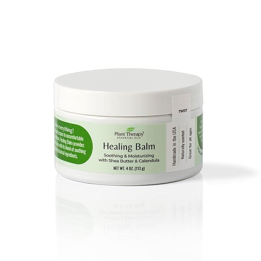 Plant Therapy Healing Balm 4 oz 100% Pure & Natural, Nutrient-Rich Botanical Formula, Soothing Ingredients: Shea Butter, Tamanu Oil, and Calendula Extract-VivaGrace Women