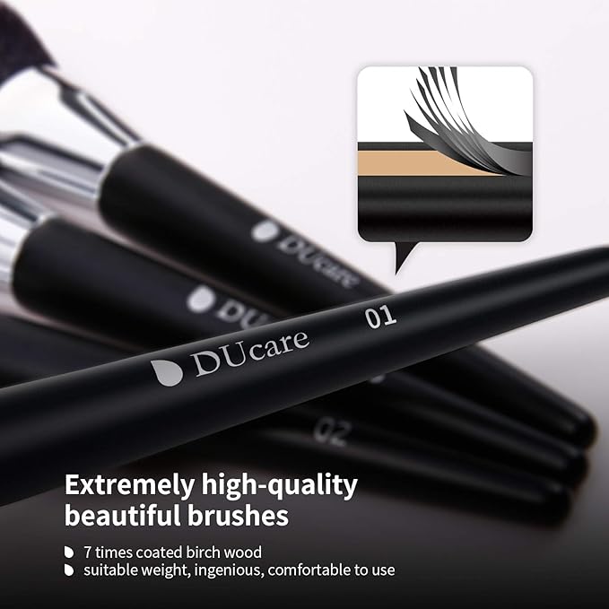 DUcare Makeup Brushes Set Professional 32Pcs Make up Brushes Premium Synthetic Kabuki Foundation Blending Face Powder Blush Concealers Eye Shadows-VivaGrace Women