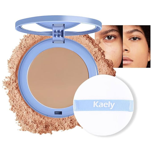 evpct Kaely Oil Control Pressed Face Powder, Get Smooth Flawless Fine Lines and Lightweight Finishing Foundation, Control Shine Long Lasting Waterproof Face Setting Powder Cosmetic, 10 Sand-VivaGrace Women