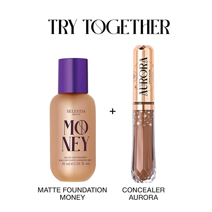 Matte Foundation Money - Long-Lasting Makeup Foundation with Flawless & Buildable Coverage - Liquid Foundation for All Skin Types (Caramel)-VivaGrace Women