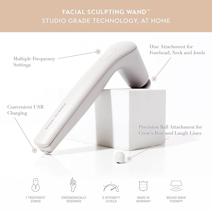 SHANI DARDEN SKINCARE Sculpt & Firm Travel Kit, Facial Sculpting Wand, Attachments, Retinol Reform & Lactic Serums, Peptide Cream & Pep Gel, 7 Items-VivaGrace Women