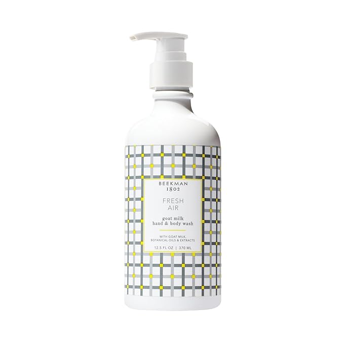 Beekman 1802 Goat Milk Hand Wash, Fresh Air - Scented - 12.5 oz - Cleanses, Softens & Nourishes Skin - Rinses Away Impurities - Good for Sensitive Skin - Cruelty Free