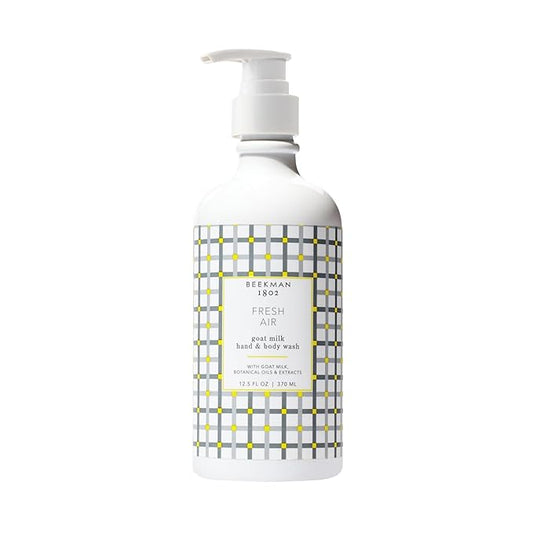 Beekman 1802 Goat Milk Hand Wash, Fresh Air - Scented - 12.5 oz - Cleanses, Softens & Nourishes Skin - Rinses Away Impurities - Good for Sensitive Skin - Cruelty Free