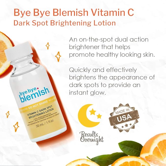 Bye Bye Blemish Dark Spot Lotion Vitamin C | Assists with Drying Blemishes And Brightening Skin | Fast Acting Solution | 1 Fl. Oz.-VivaGrace Women