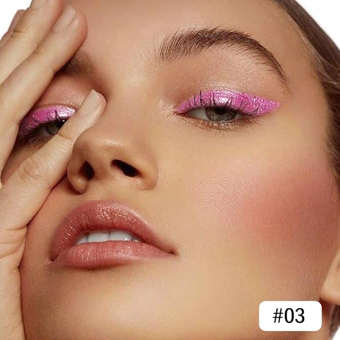 evpct Pearl Pink Gel Eyeliner Pencil for Women Waterline Waterproof Smudge Proof Eye Makeup Liners, Pink Mascara Eye Liner Gel Liner Eyeliner with Sharpener delineador de ojos contra el agua 03