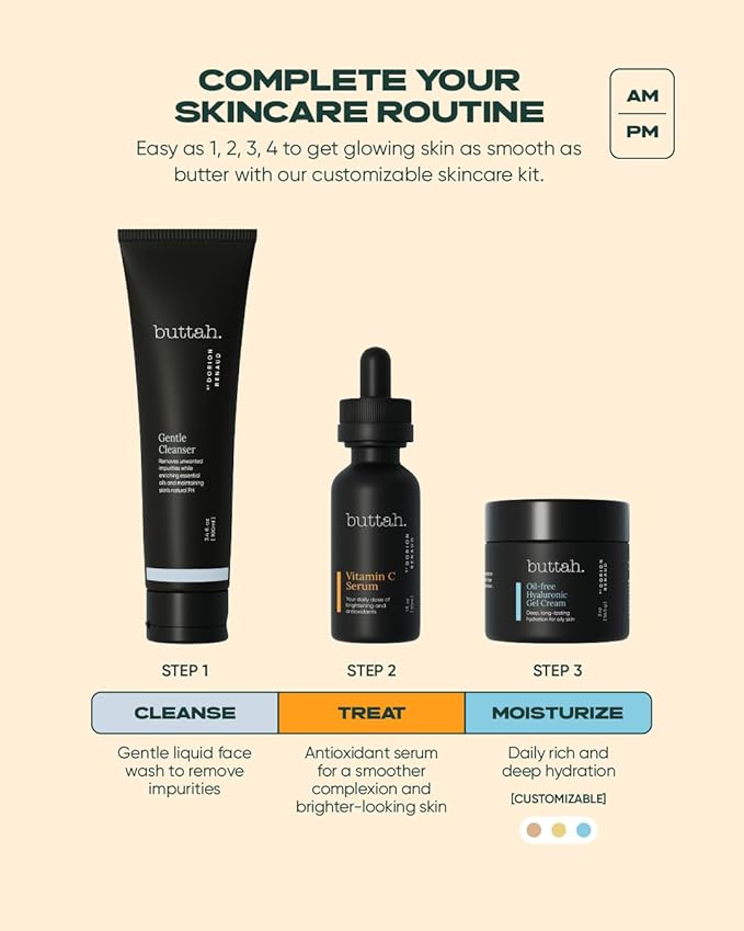 Buttah Skin by Dorion Renaud Oil-Free Hyaluronic Gel Cream 2oz - Daily Moisturizer - Hyaluronic Acid for Deep Hydration - AM & PM Moisturizer - Naturally Based Skin Care - Black-Owned Skincare-VivaGrace Women