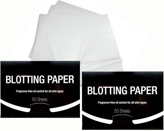 2 Pks FRAGRANCE-FREE Unscented Natural Abaca Blotting Paper - 100 Oil Blotting Sheets - Makeup Friendly UNISEX Oily Skin Shine Blotter Photography Zoom Meetings Travel Gym School - MADE IN TAIWAN-VivaGrace Women