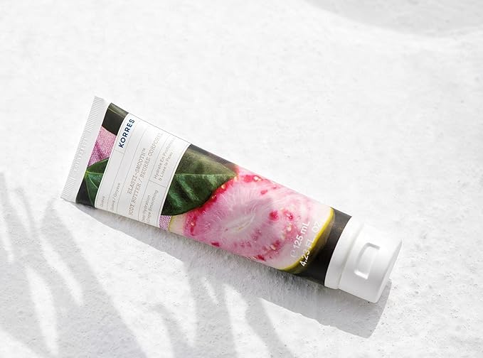 KORRES Elasti-Smooth Body Butter Cream, Dry Skin Lotion with Shea Butter and Almond Oil, Moisturizing, Firming, Tightening and Hydrating After Shower Care For Women & Men, Guava Fragrance, 4.23 Fl Oz-VivaGrace Women