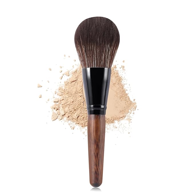 Large Bamboo Mineral Powder Brush, Fluffy Foundation Makeup Brush Kabuki Brushes with Soft Synthetic Bristles for Loose & Pressed Powder, Liquid, Cream, Buffing, Blending, Vegan & Cruelty-Free Tool-VivaGrace Women