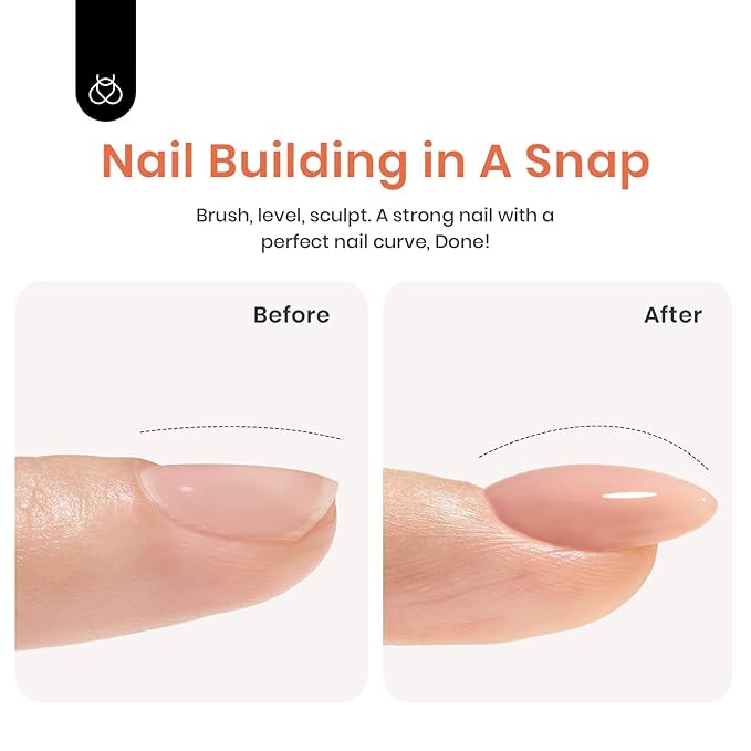 Beetles Builder Gel 7 in 1 Strengthener Gel Nail Polish Nude Color Jelly Beige for Nail Apex and Extension Cover Building Nail Salon DIY Manicure Design-VivaGrace Women