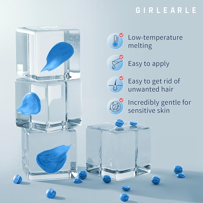 Hard Wax Beads, 1lb Wax Beans for Hair Removal, Hard Wax for Women Sensitive Skin at Home, Wax Refill Perfect for Brazilian Bikini, Eyebrow, Legs, Facial and Full Body with Chamomile Formula-VivaGrace Women