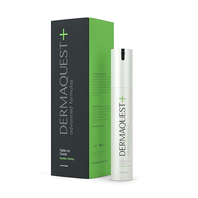 DermaQuest+ NEW Peptide Line Corrector Face Serum (1oz)-VivaGrace Women