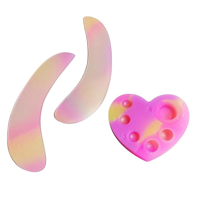 Libeauty Reusable Lash Extension Eye Pads 1 Pair And Lash Lift Lotion Palette Set Eyelash Lift/T-Int Under Eye Gel Silicone Pads Patches And Tray Lash Tool Supplies-VivaGrace Women