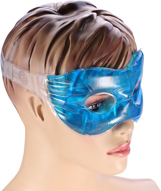 Therapeutic Cold or Warm Eye Mask,Soothing Relaxing Comfortable with Adjustable Strap Gel Remedy Relief Masks-VivaGrace Women
